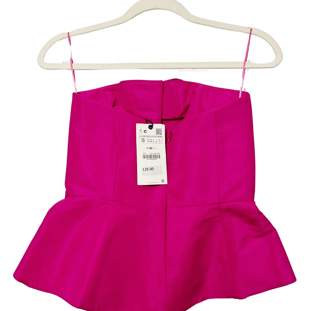 NWT ZARA BEJEWELED CORSETED top - Picture 2 of 3